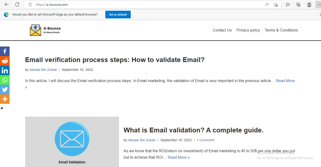 Domain Existance Email verification process